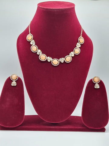 Monalisa Stones Necklace Set Necklaces Foxyavenue UK
