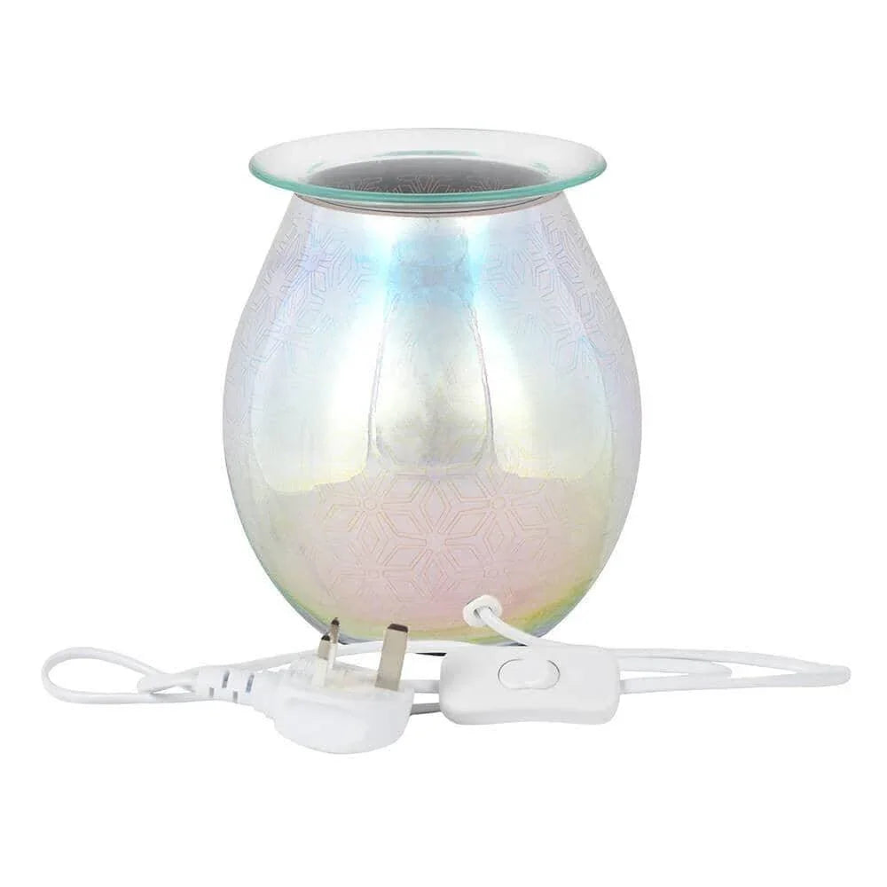 3D Geometric Flower Light Up Electric Oil Burner Oil Burners Foxyavenue UK