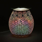 3D Geometric Flower Light Up Electric Oil Burner Oil Burners Foxyavenue UK