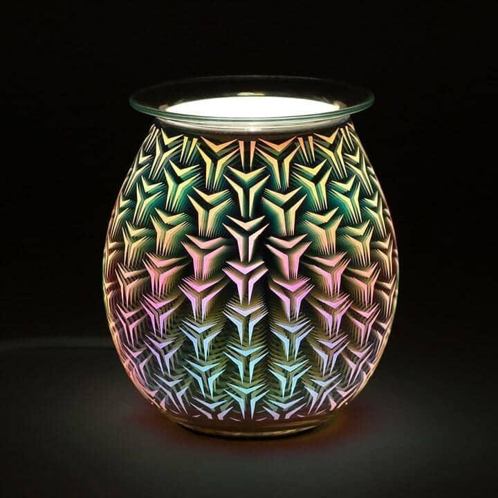 3D Geometric Light Up Electric Oil Burner Oil Burners Foxyavenue UK