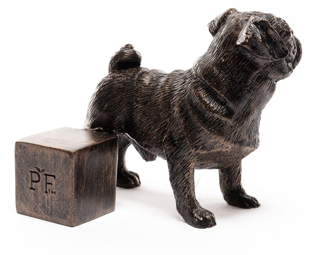 Potty Feet - Antique Bronze Pug Planter Accessories Foxyavenue UK