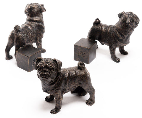 Potty Feet - Antique Bronze Pug Planter Accessories Foxyavenue UK