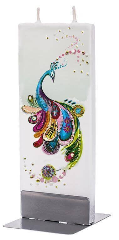 Artsy Peacock - Designer Candle Candles Foxyavenue UK