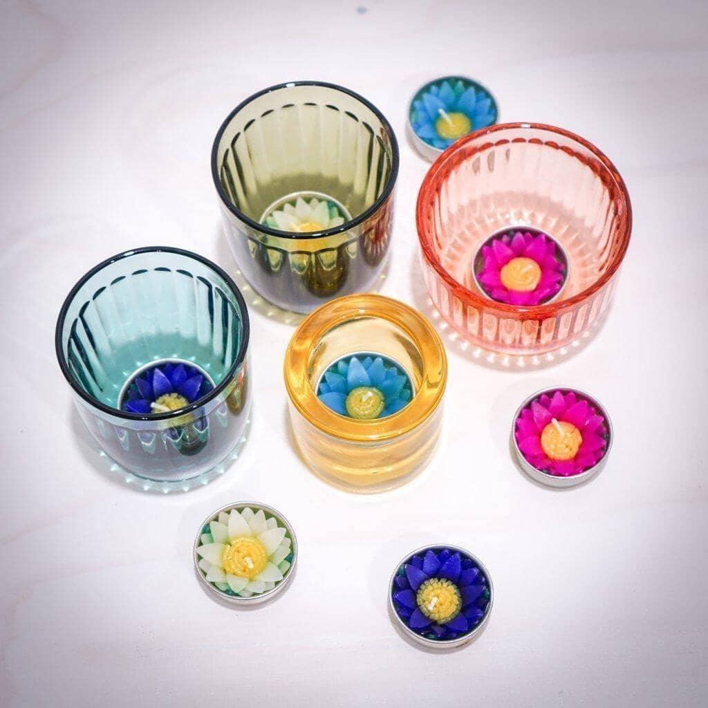 Assorted Water Lilly Scented Tea lights Tealights Foxyavenue UK