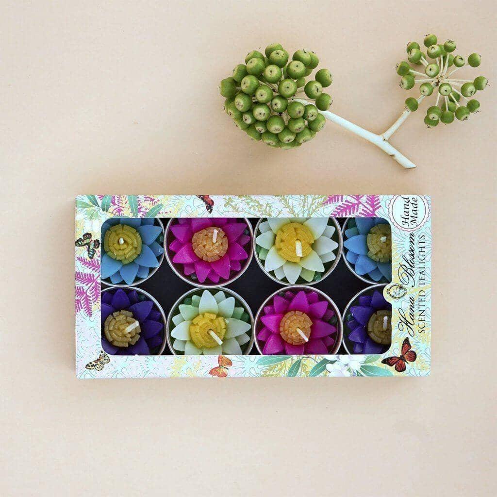 Assorted Water Lilly Scented Tea lights Tealights Foxyavenue UK