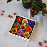 Big Assorted Tropical Flower Scented Tealight Set Tealights Foxyavenue UK
