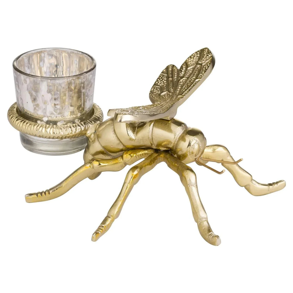 Brass Dragonfly Tealight Holder Trays Foxyavenue UK