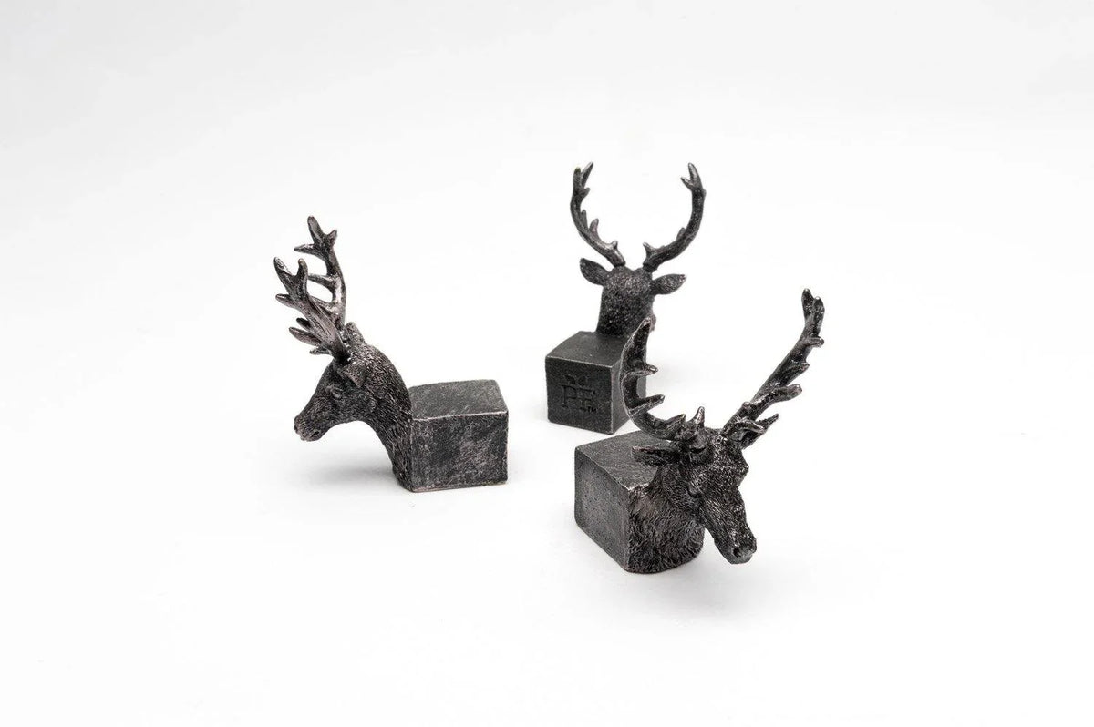 Potty Feet - Brushed Silver Stag Planter Accessories Foxyavenue UK