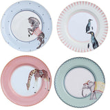 Carnival Animal Dinner Plates, Set of 4 Tableware Foxyavenue UK