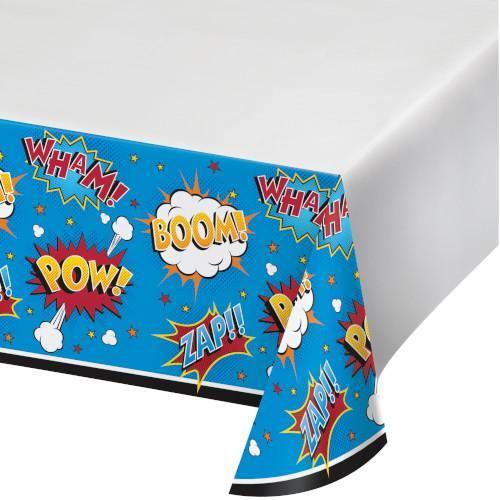 Celebrations Value Superhero Slogans Plastic TableCover Party Decorations Foxyavenue UK