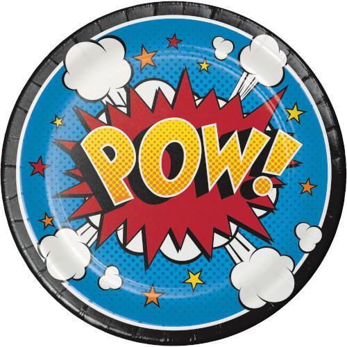 Celebrations Value Superhero Slogans Plates Lunch Plates Foxyavenue UK