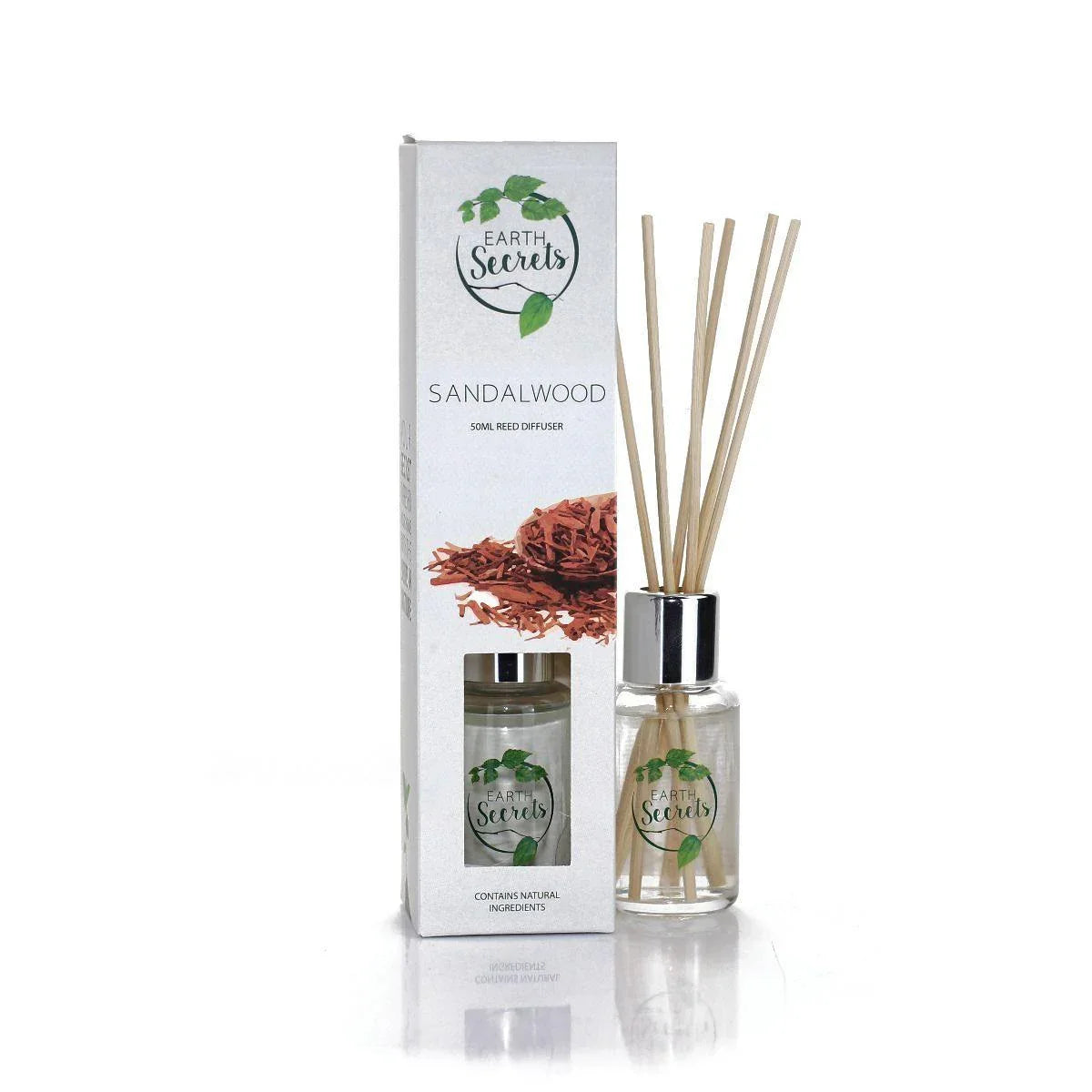 Earth Secrets: Reed Diffuser - Sandalwood Diffusers Foxyavenue UK
