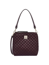 Fiorelli Beaumont Quilted Mini Satchel, Aubergine Quilt Handbags Foxyavenue UK