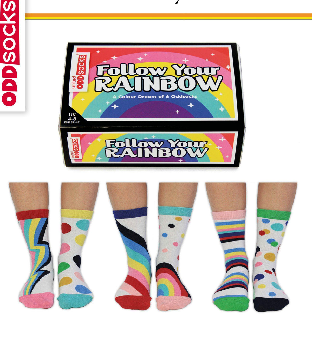 Follow Your Rainbow Socks Foxyavenue UK