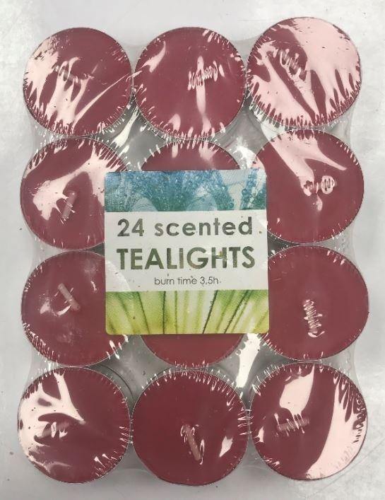 Fragranced Tea Lights - Pack Of 24 Candles Foxyavenue UK