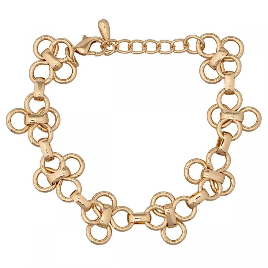 Geo Gold Geometric Clasp Bracelet Jewellery Foxyavenue UK