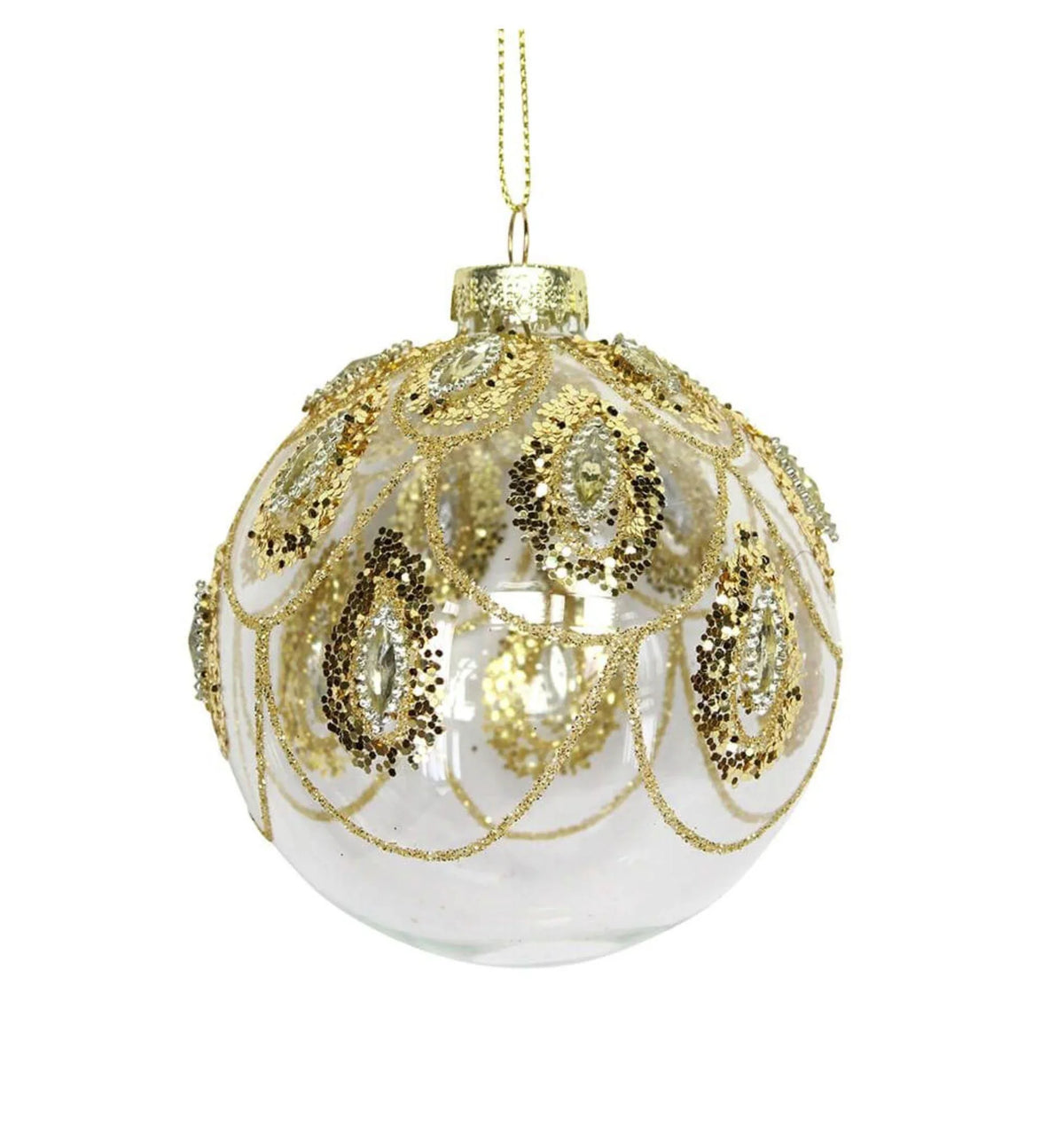 Gold Glass Ball Bauble Tree Decorations Foxyavenue UK