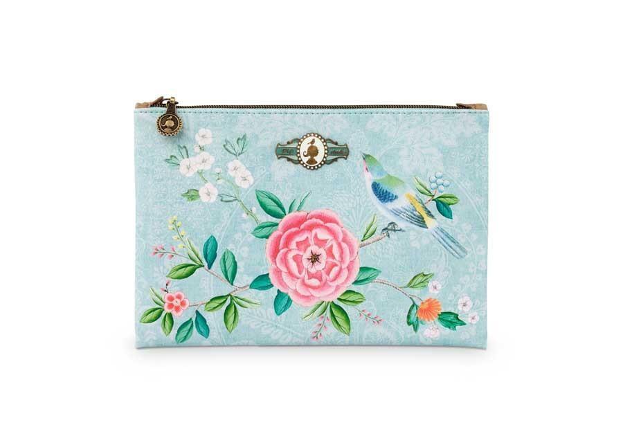 Good Morning Cosmetic Flat Pouch Medium Floral Handbags Foxyavenue UK
