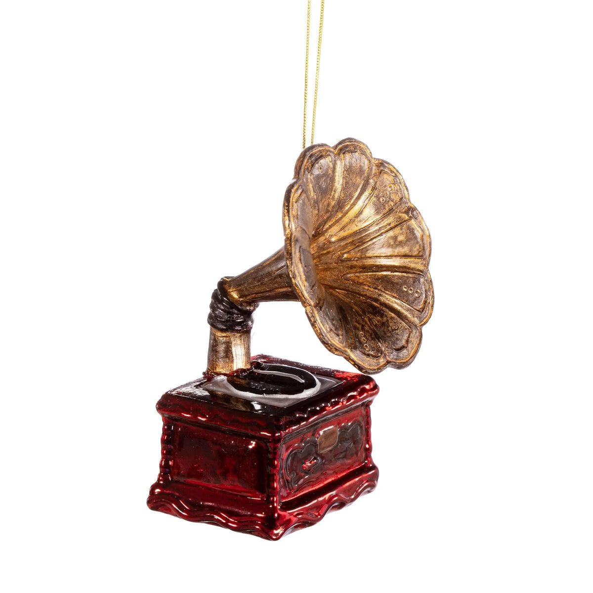 Gramophone Shaped Bauble Christmas Decorations Foxyavenue UK