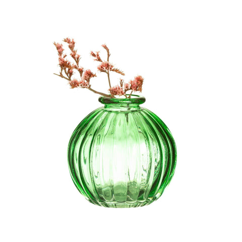 Green Glass Bud Vases - Set Of 3 HomeDecor Foxyavenue UK