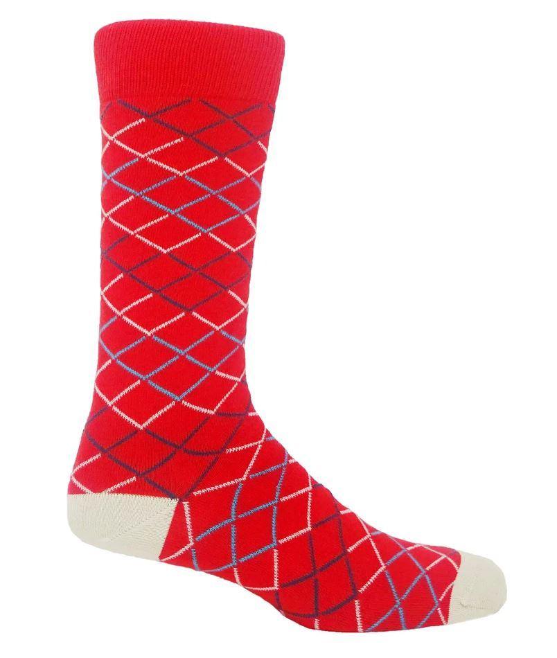 Hastings - Crimson Men's Socks Foxyavenue UK