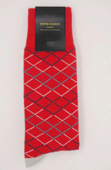 Hastings - Crimson Men's Socks Foxyavenue UK