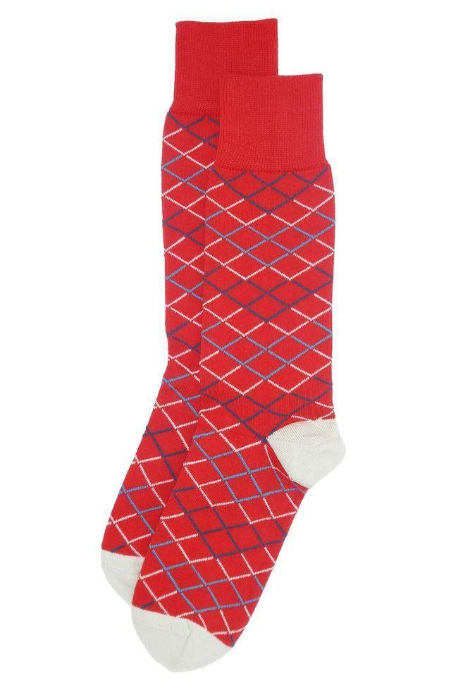 Hastings - Crimson Men's Socks Foxyavenue UK