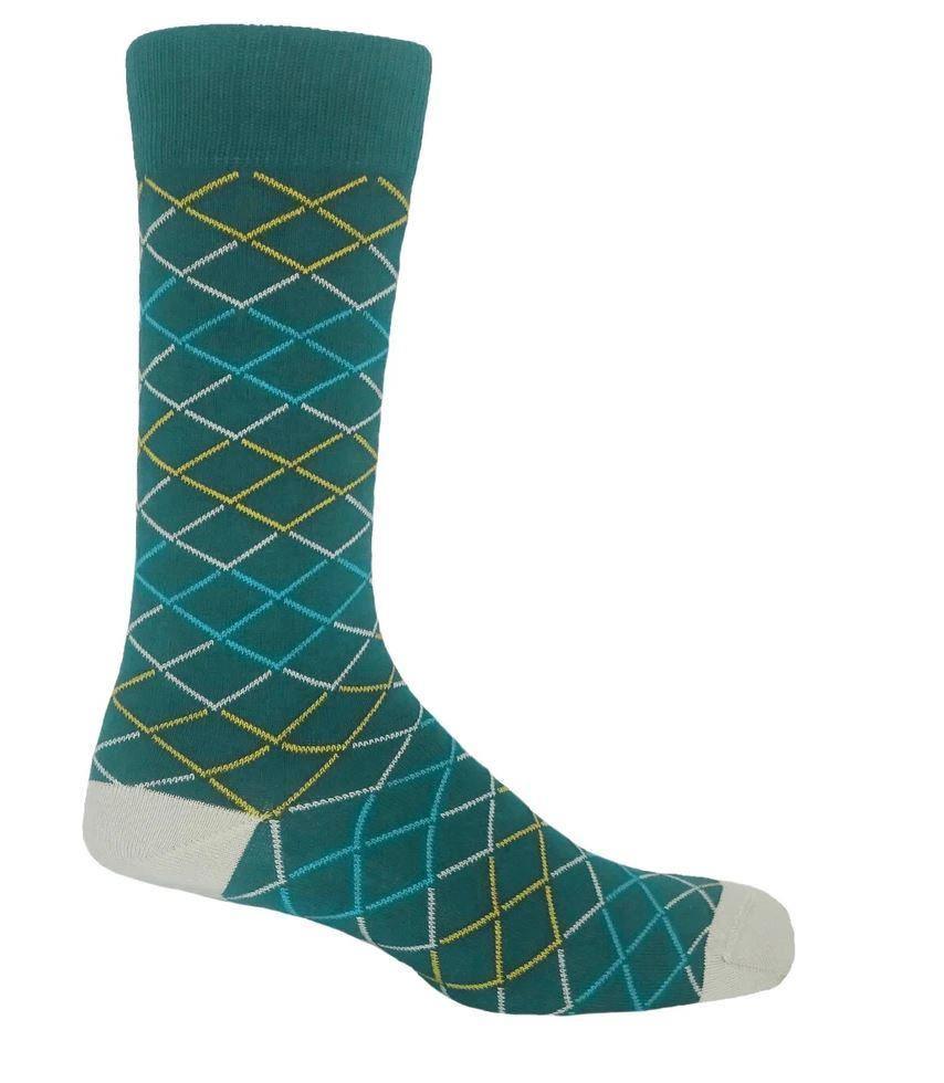 Hastings - Dark Teal Men's Socks Foxyavenue UK