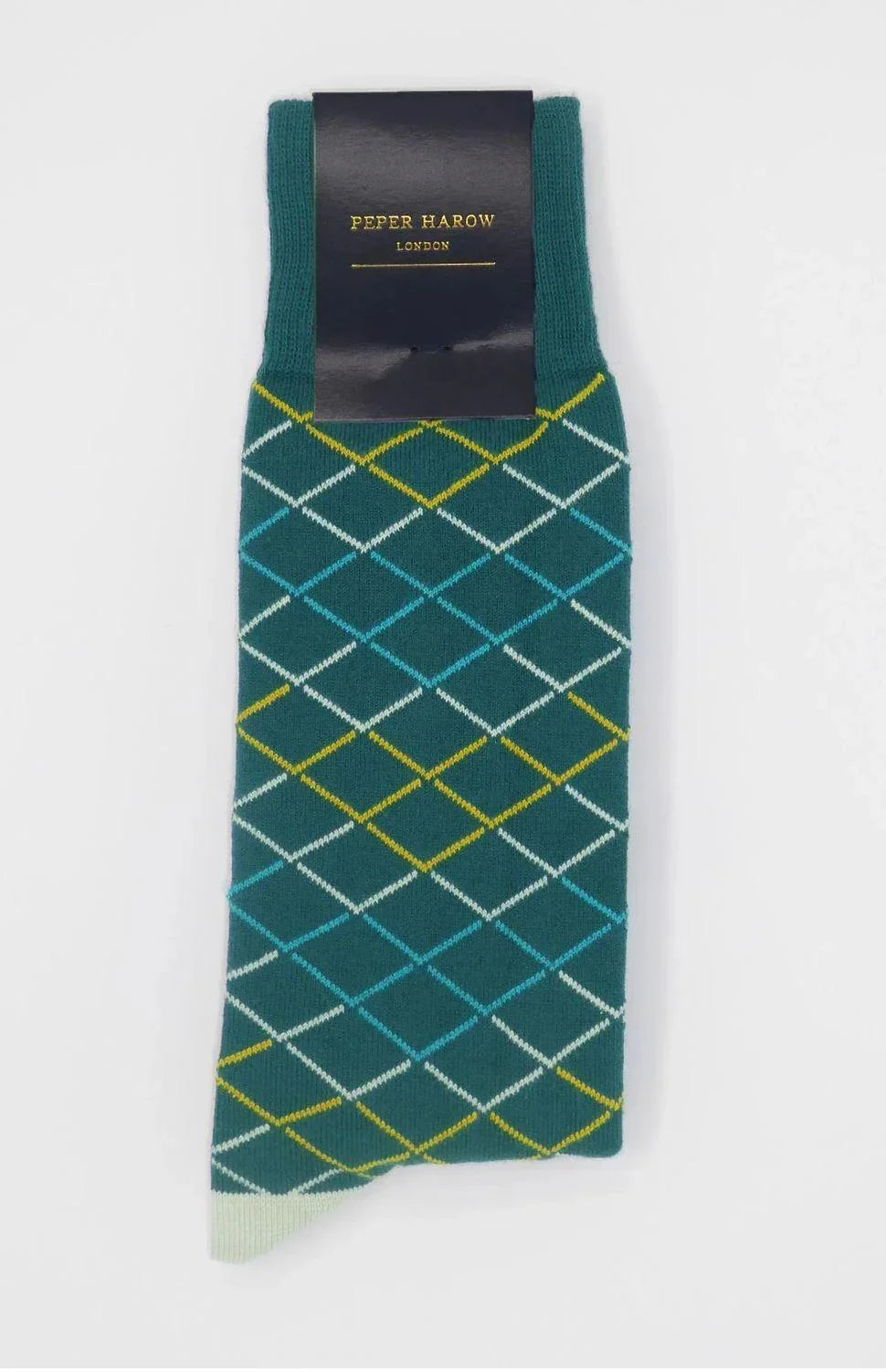 Hastings - Dark Teal Men's Socks Foxyavenue UK