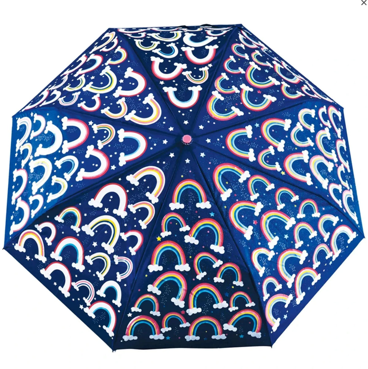Kids Colour Changing Umbrella - Rainbow Water Bottles Foxyavenue UK
