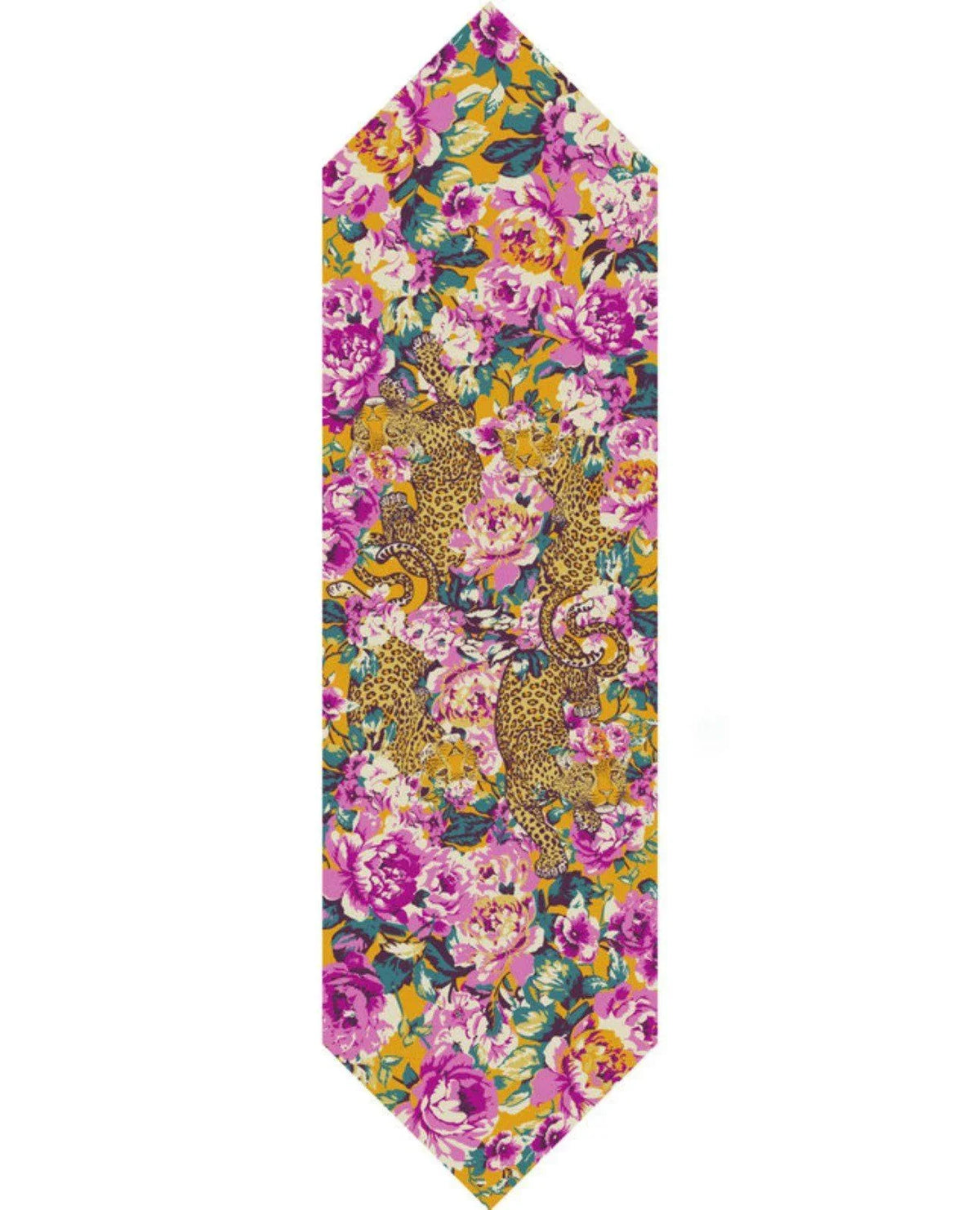 Leopard Floral Satin Neck Scarf Scarf Foxyavenue UK
