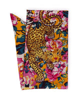 Leopard Floral Satin Neck Scarf Scarf Foxyavenue UK