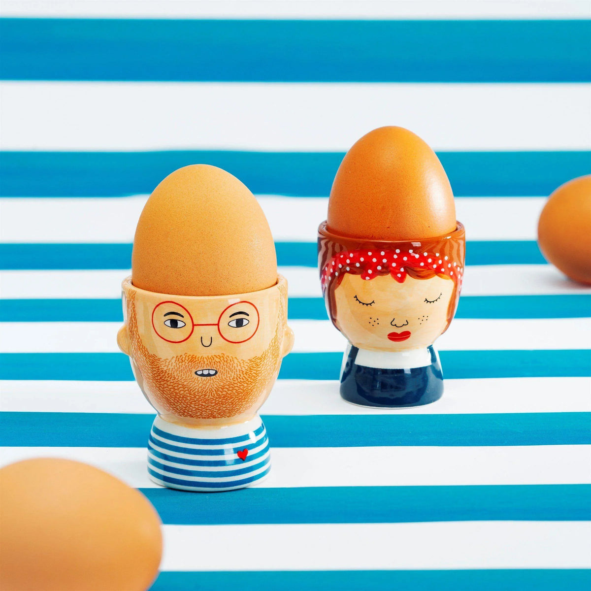 Libby & Ross Egg Cups - Set Of 2 Egg Cups Foxyavenue UK