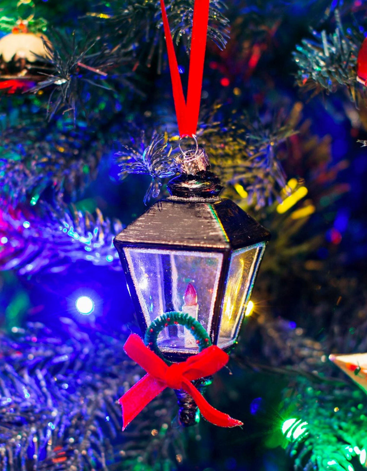 London Street Lamp Shaped Bauble Christmas Decorations Foxyavenue UK