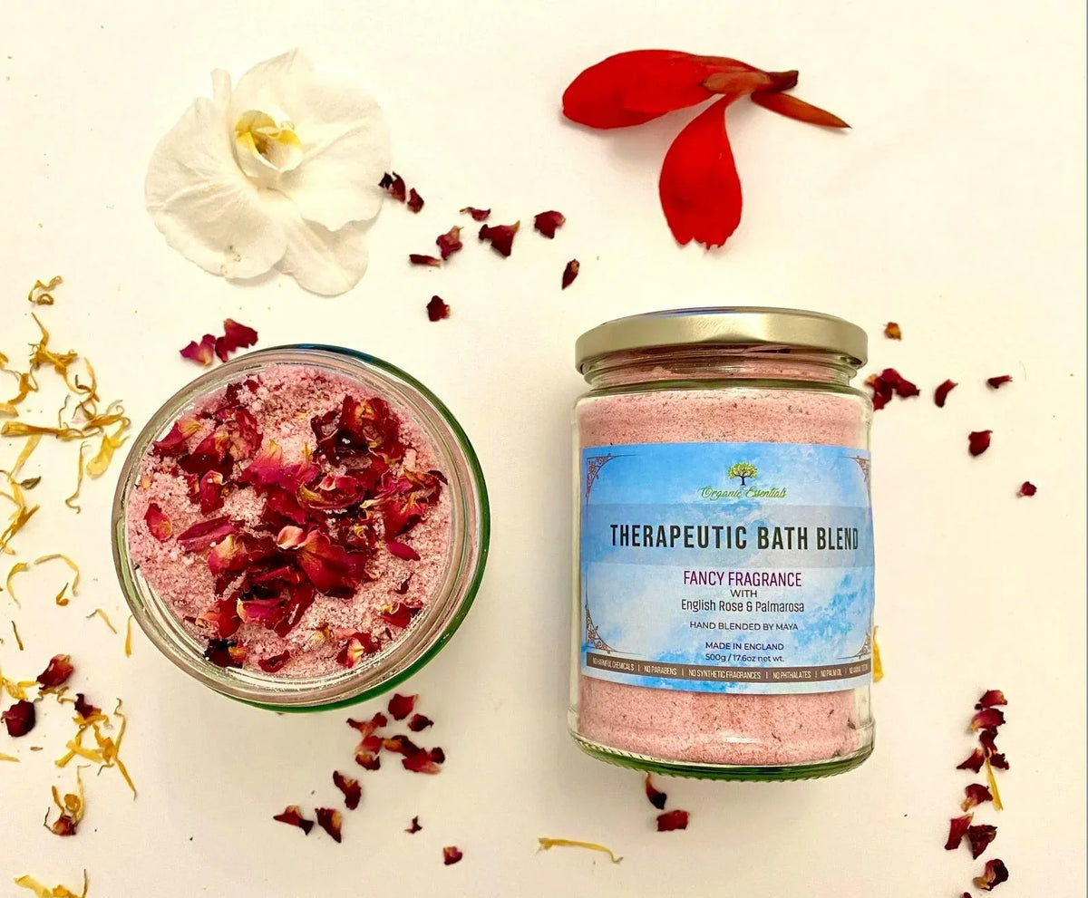 Luxury Bath Blend - Fancy Fragrance - Rose & Palmarosa Foxyavenue UK