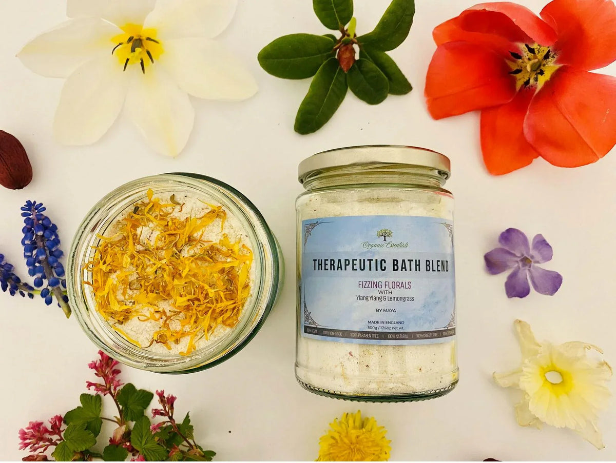 Luxury Bath Blend - Fizzing Florals - Ylang Ylang & Lemongrass Foxyavenue UK
