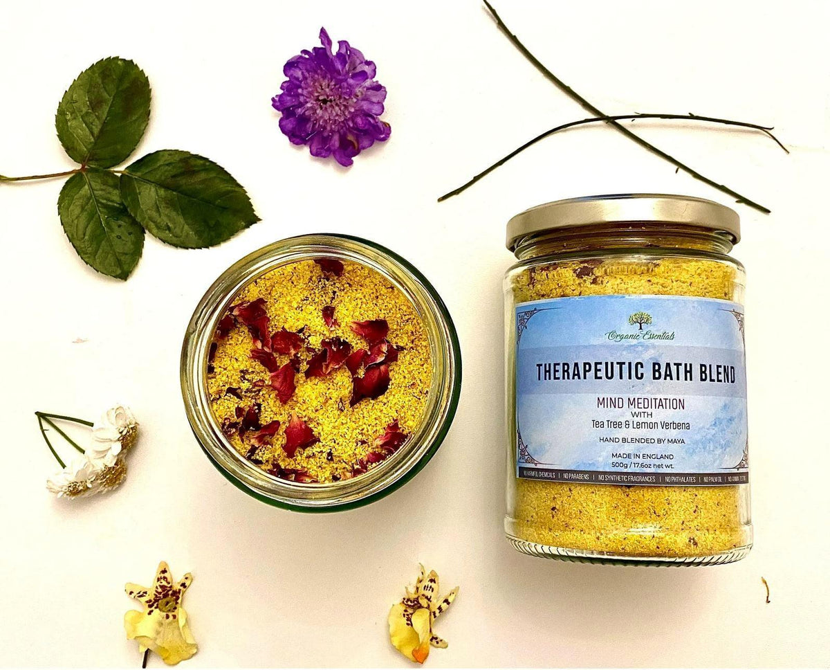 Luxury Bath Blend - Mind Meditation - Tea Tree & Lemon Verbena Foxyavenue UK