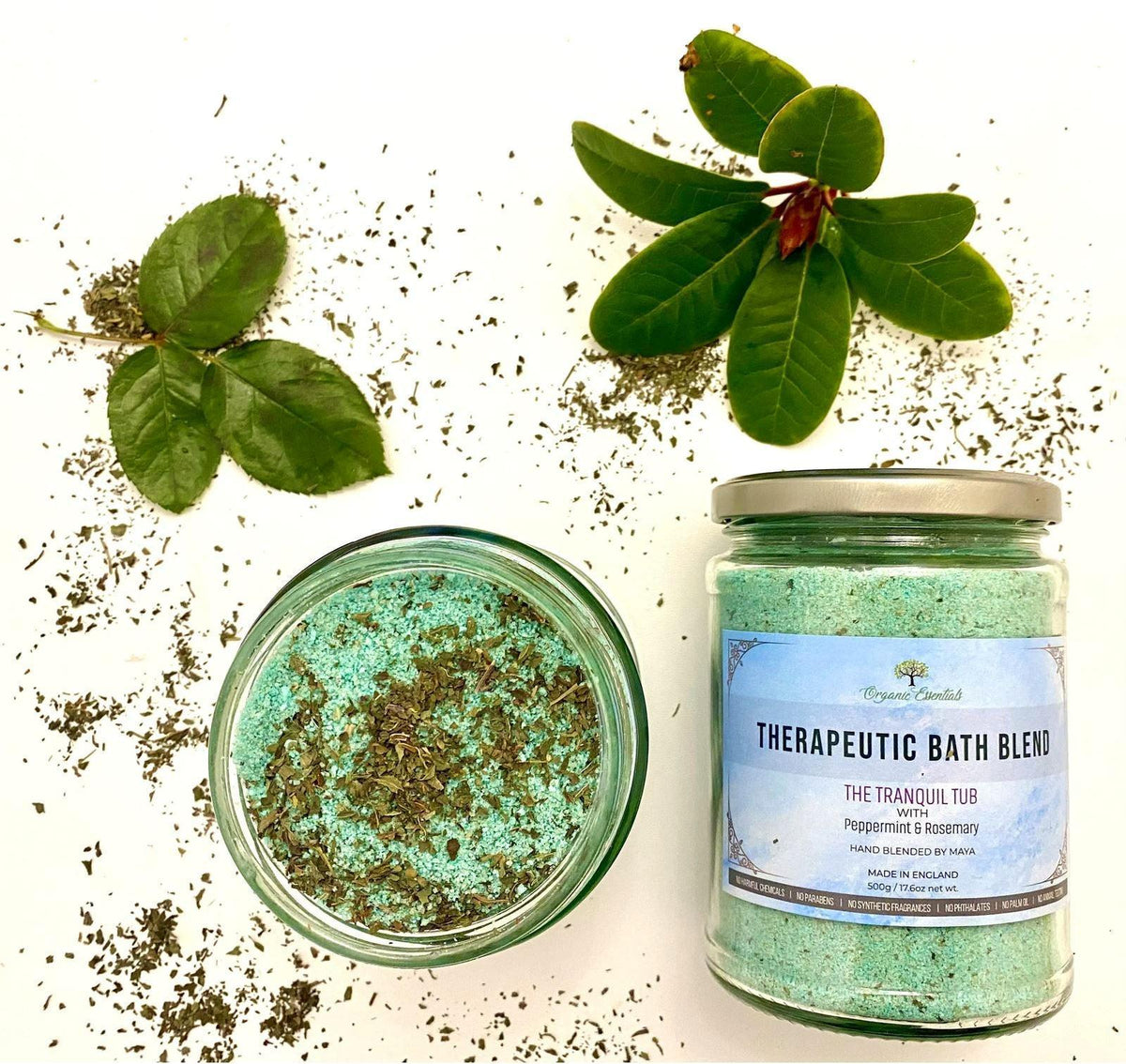 Luxury Bath Blend - The Tranquil Tub - Rosemary & Peppermint Foxyavenue UK