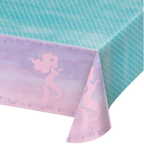 Mermaid Shine Plastic Tablecover All Over Print Party Decorations Foxyavenue UK