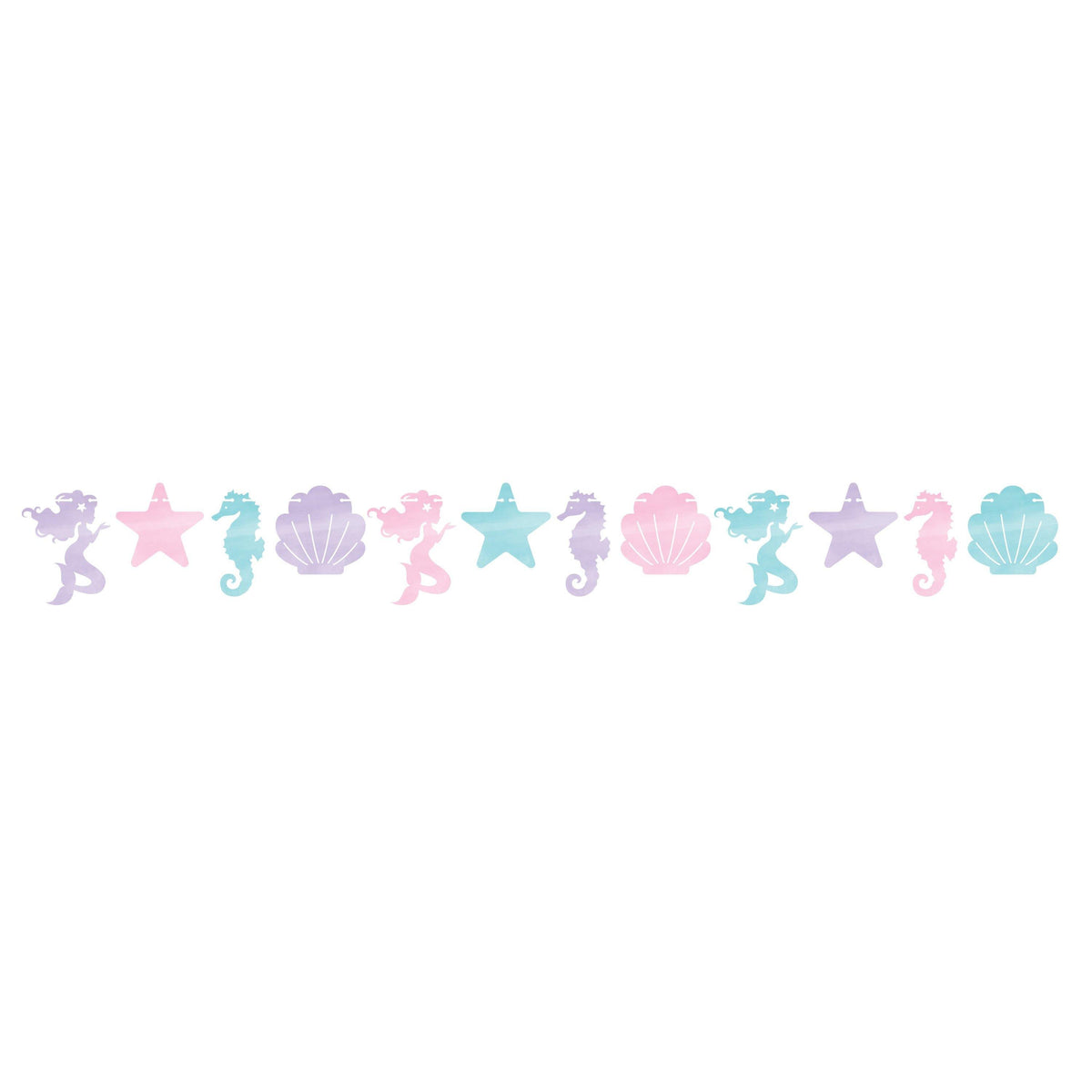 Mermaid Shine Shaped Banner With Twine Party Decorations Foxyavenue UK