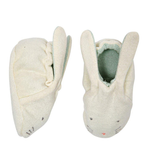 Mint Bunny Baby Booties Booties Foxyavenue UK