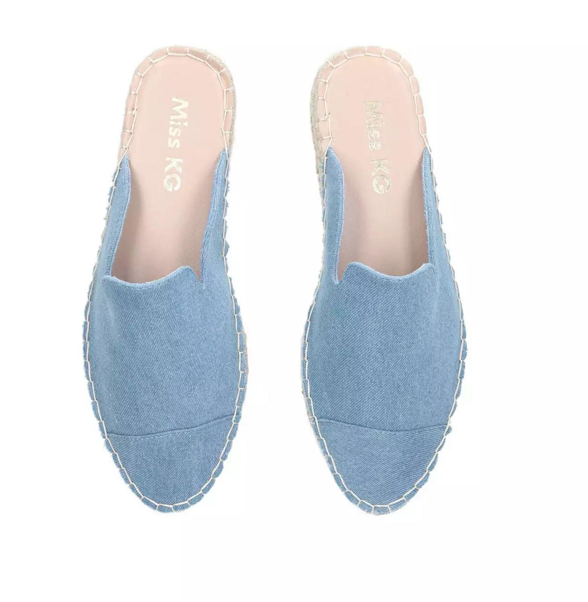 Miss KG - Blue 'Dabby' denim espadrilles Shoes Foxyavenue UK