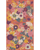 Modern Floral Tangerine Print Scarf Scarf Foxyavenue UK