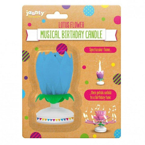 Musical Birthday Candle - Lotus Flower Party Foxyavenue UK