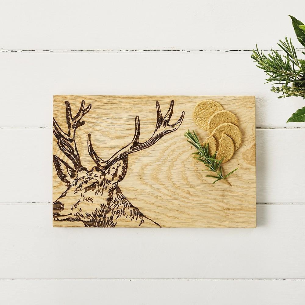 Oak Stag Serving Board Tableware Foxyavenue UK