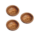 Olive Wood Dipping Bowl Set Glasses Foxyavenue UK