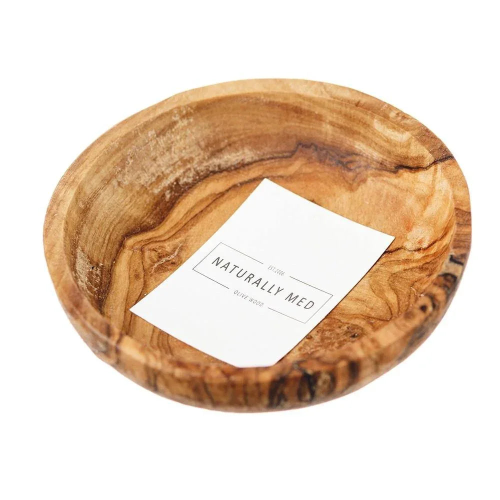Olive Wood Dipping Bowl Set Glasses Foxyavenue UK