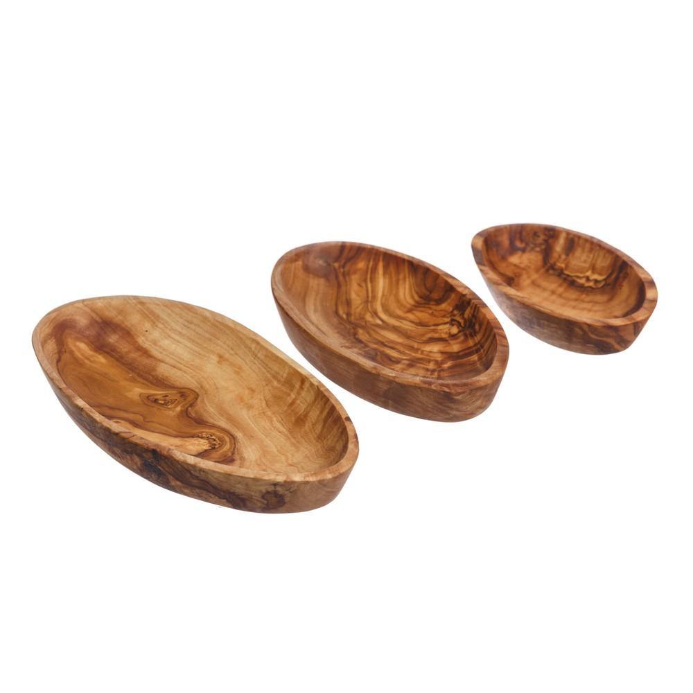 Olive Wood Stacking Bowl Set Glasses Foxyavenue UK