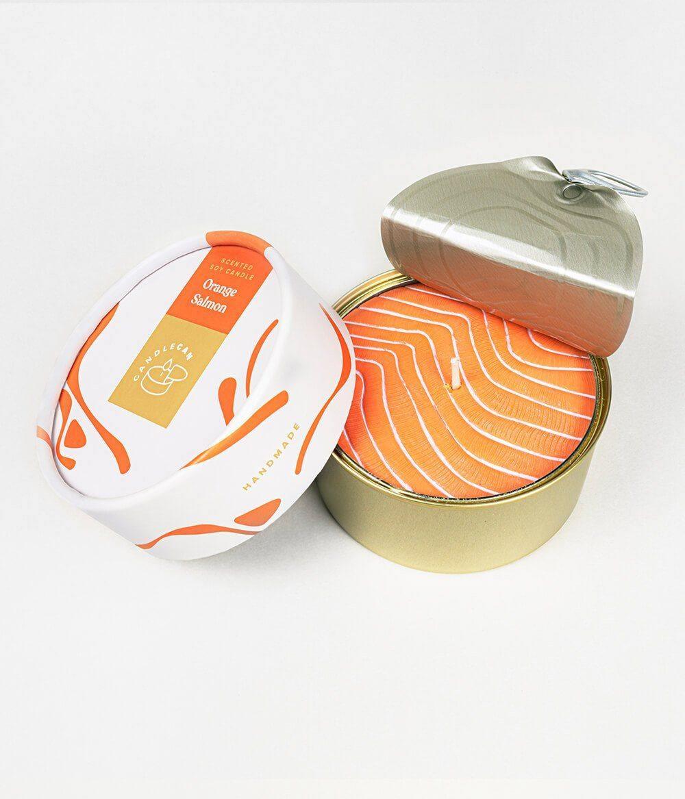Orange Salmon Candle Candles Foxyavenue UK