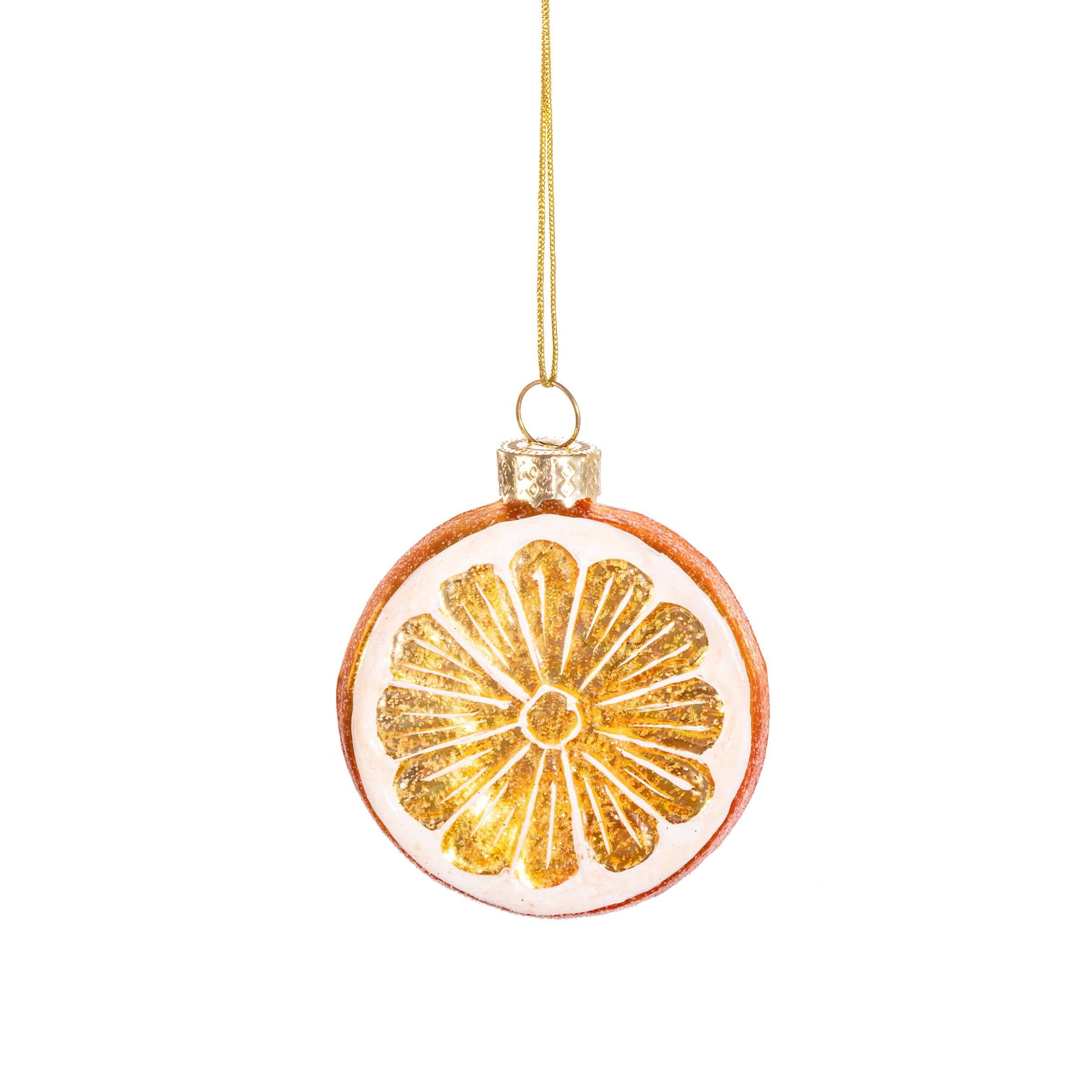 Orange Slice Shaped Bauble Christmas Decorations Foxyavenue UK